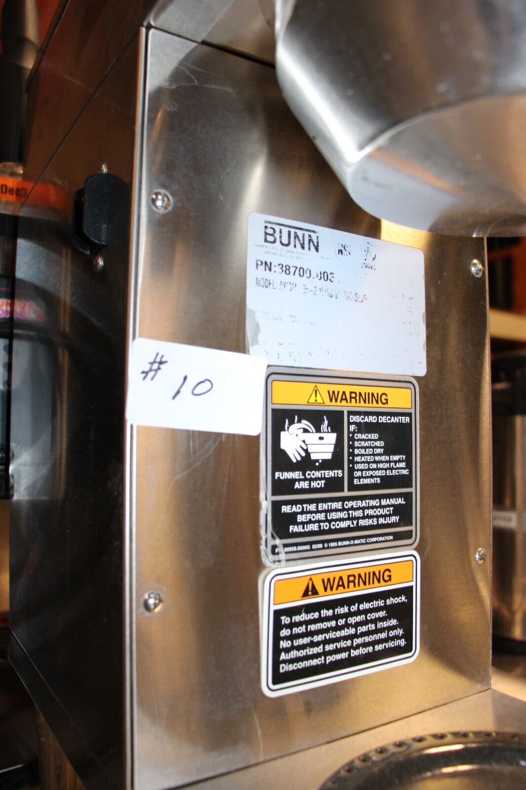 Bunn Axiom 35-2 220V Coffee Maker, 38700.0095, 120/208-240V, #10 (Dunkin Donuts)