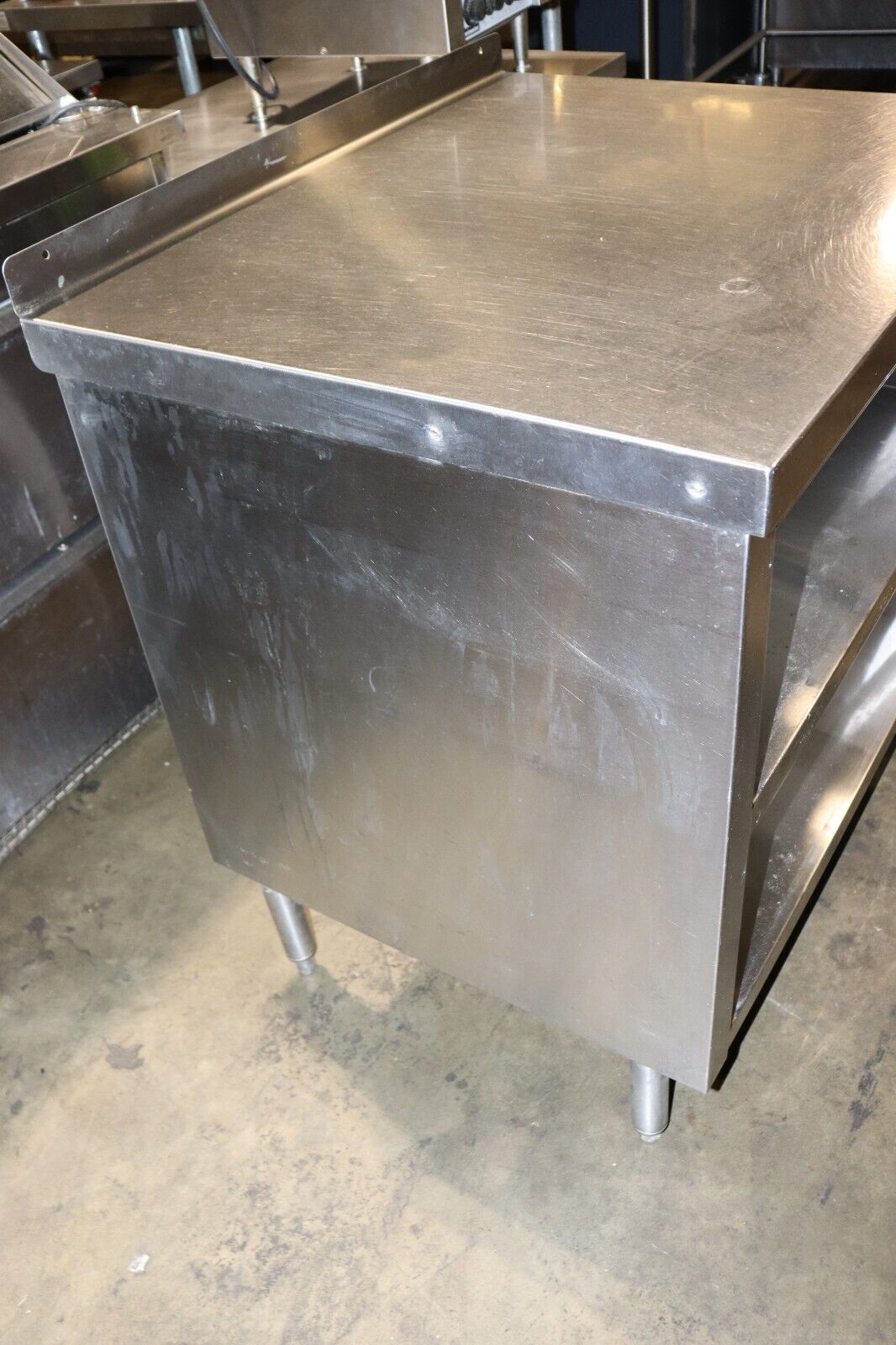 Stationary Stainless Steel Table with Storage 33.5 Inch Wide x 28 Inch Deep