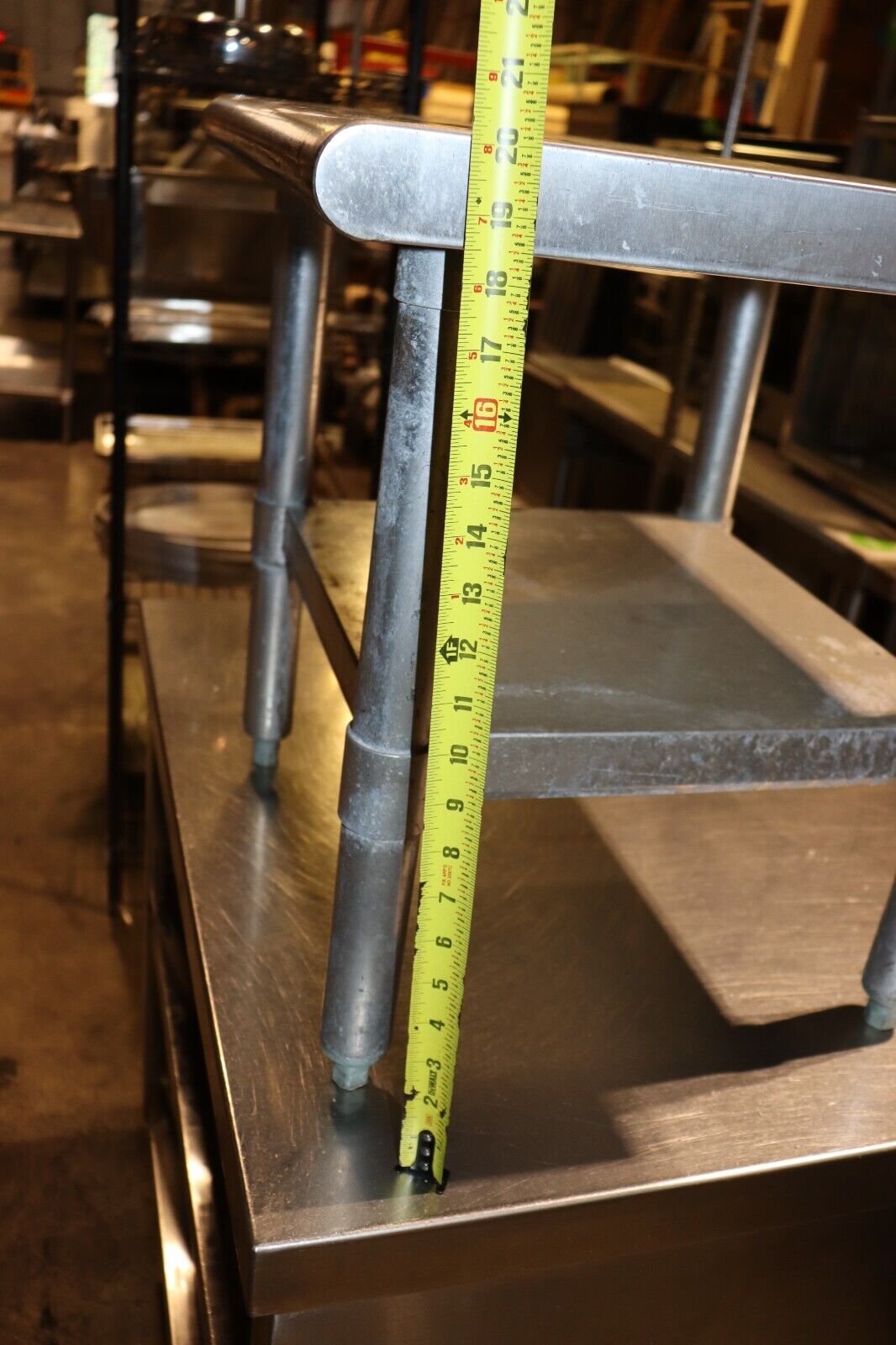 20 Inch x 20 Inch Mixer Table With Utensil Rack Galvanized Undershelf Stationary