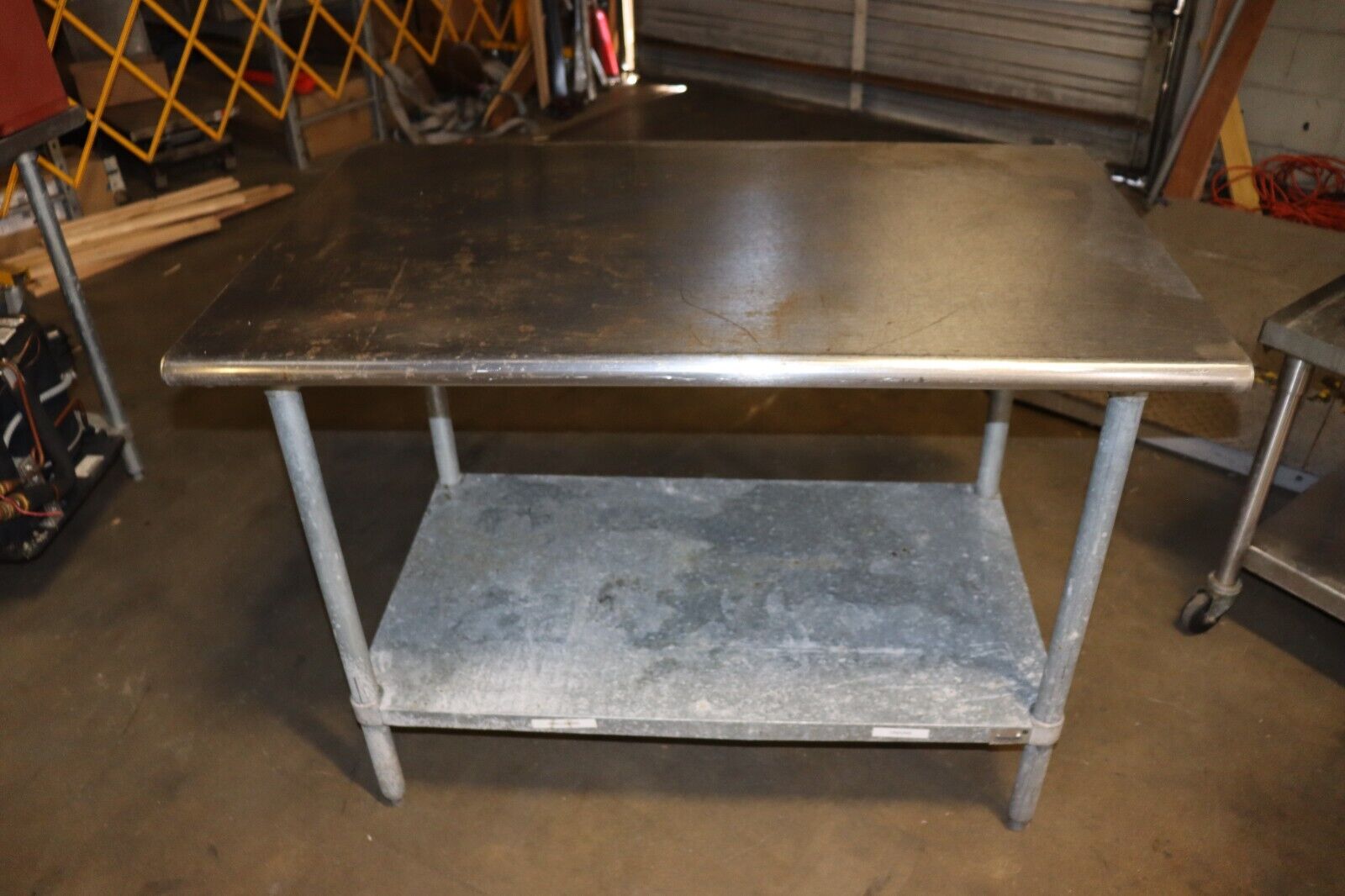 Advance Tabco 48" x 30" S/s Work Table 18 Gauge with Galvanized Undershelf, Used