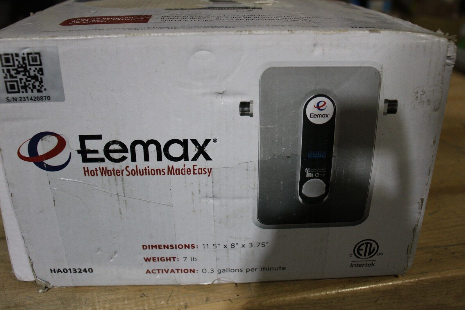 Eemax Electric Tankless Water Heater HA013240 - 240VAC 13kW