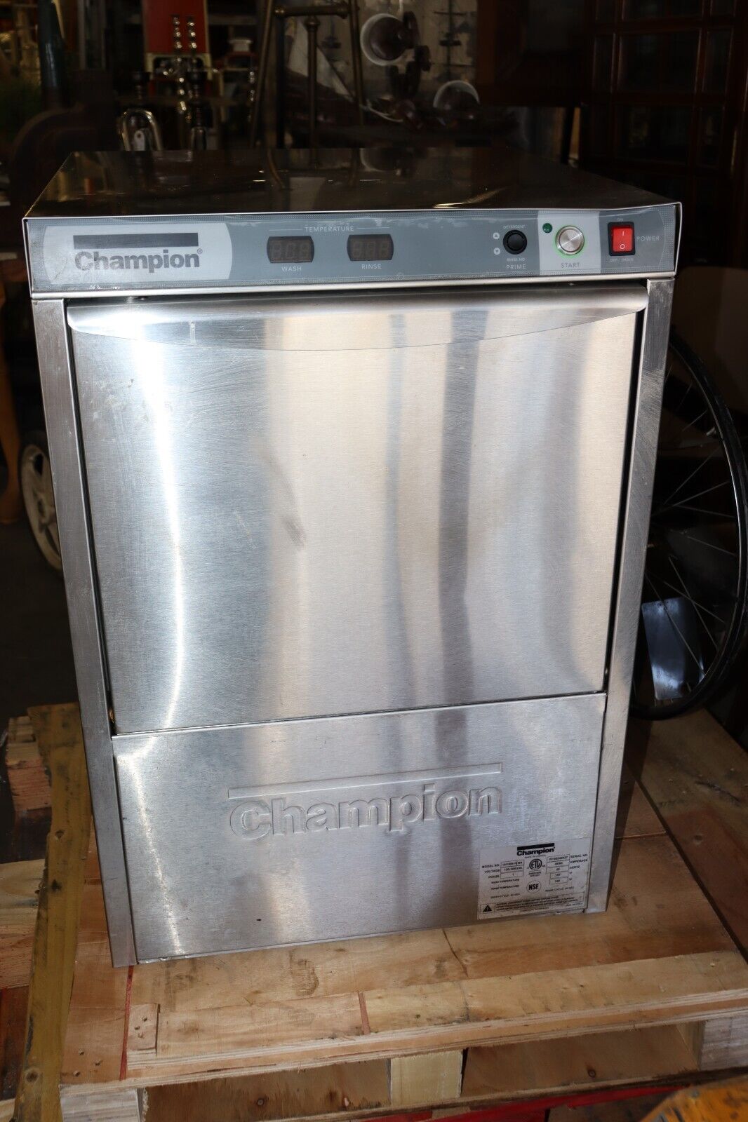 Champion UH-130B Commercial High Temperature Undercounter Dishwasher