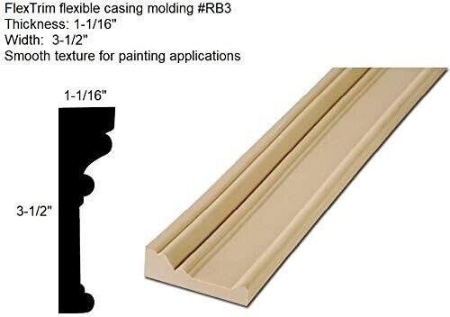 Flexible RB3 ARCH Pre Curved Radius Casing Molding 12ft