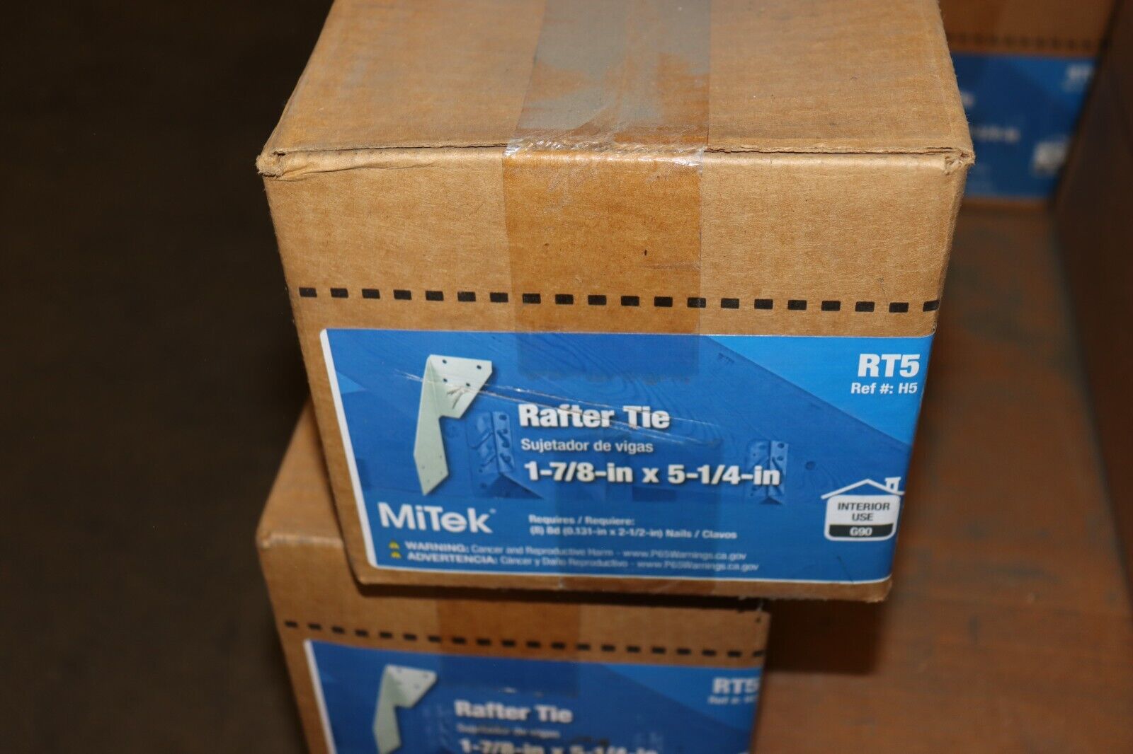 BOX OF 100 - MiTek RT5 Rafter Tie 1-7/8" x 5-1/4" NEW