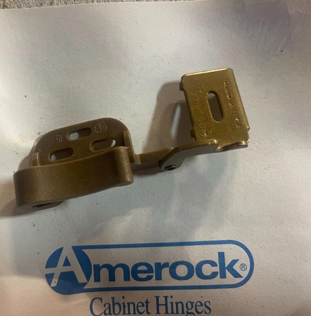 Amerock Marathon Right Hand Brass 1/2" Overlay Full Wrap Knife Hinge, D2665R-BB