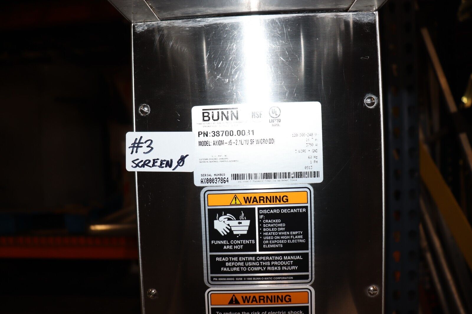 Bunn Axiom 35-2 220V Coffee Maker, 38700.0095, 120/208-240V, #3, (Dunkin Donuts)