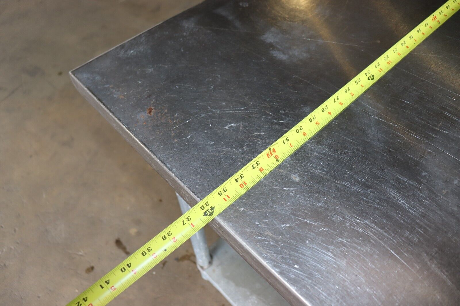 Advance Tabco 36" x 30" S/s 16 Gauge Work Table with Galvanized Undershelf, Used