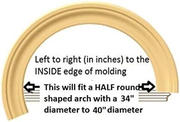 FLEXIBLE RB3 MOLDING UP TO 40 INCH ARCH