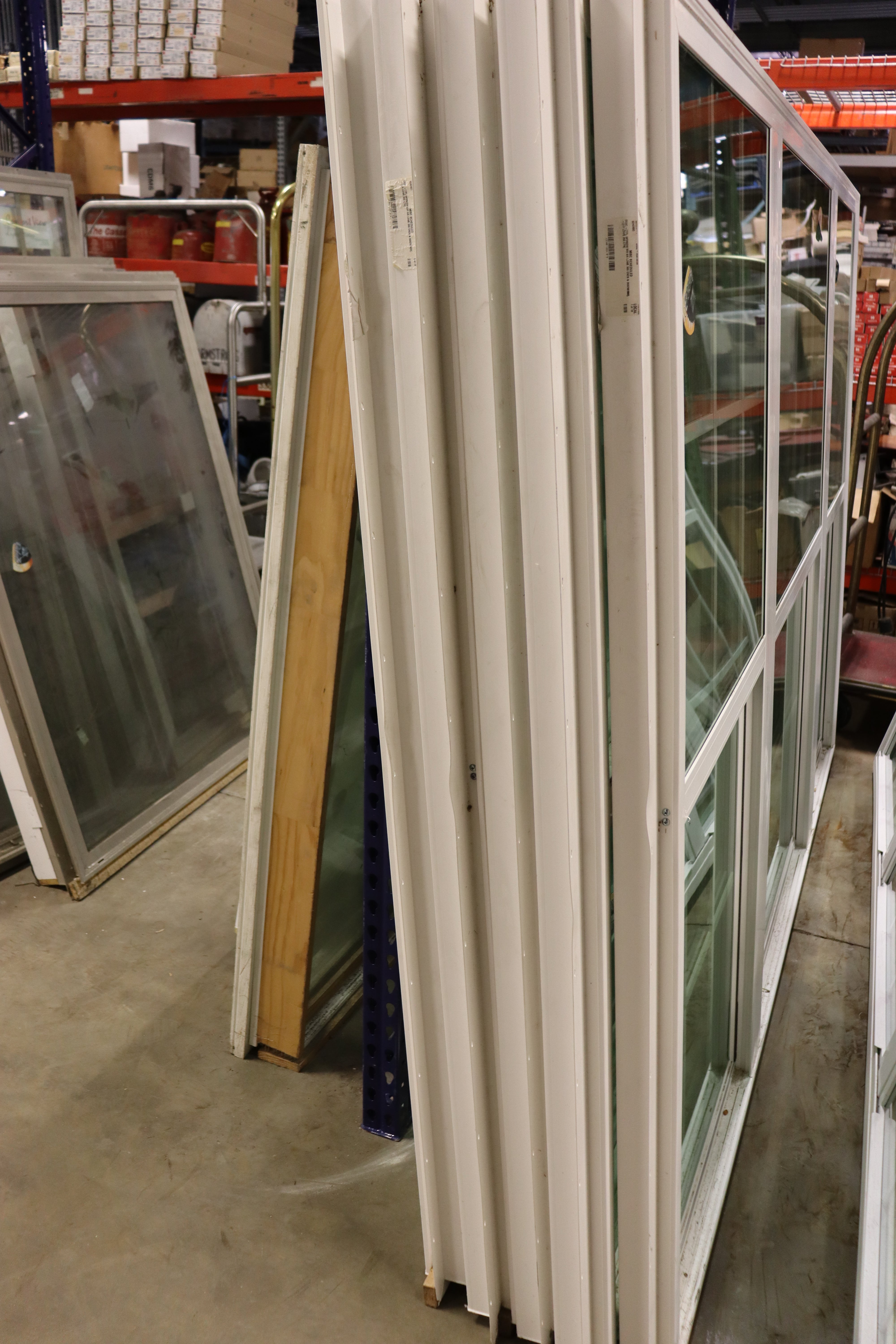 108"x72" Triple Window, White Vinyl, 6/6 Grid between Glass, LowE 366 Glass, New Construction