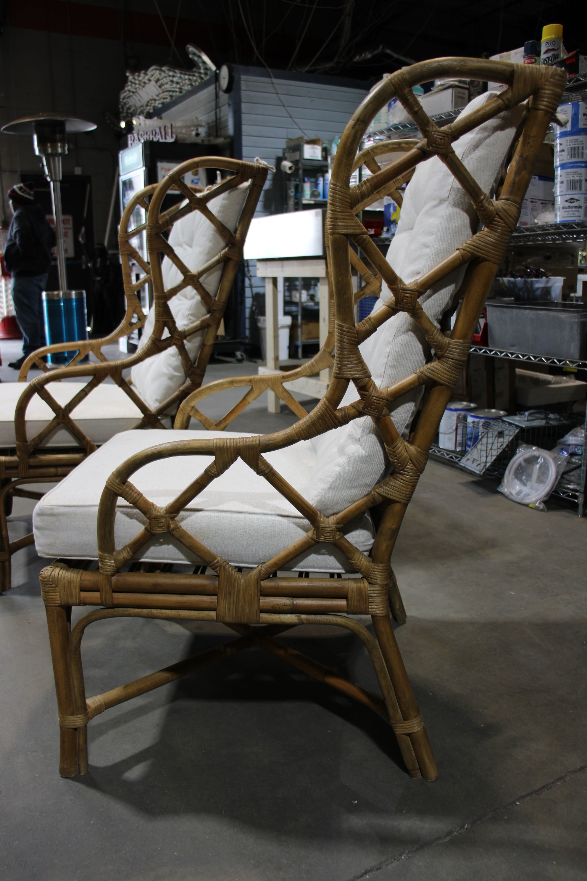 Wonderful Pair of Gabby Watson Natural Rattan Chairs