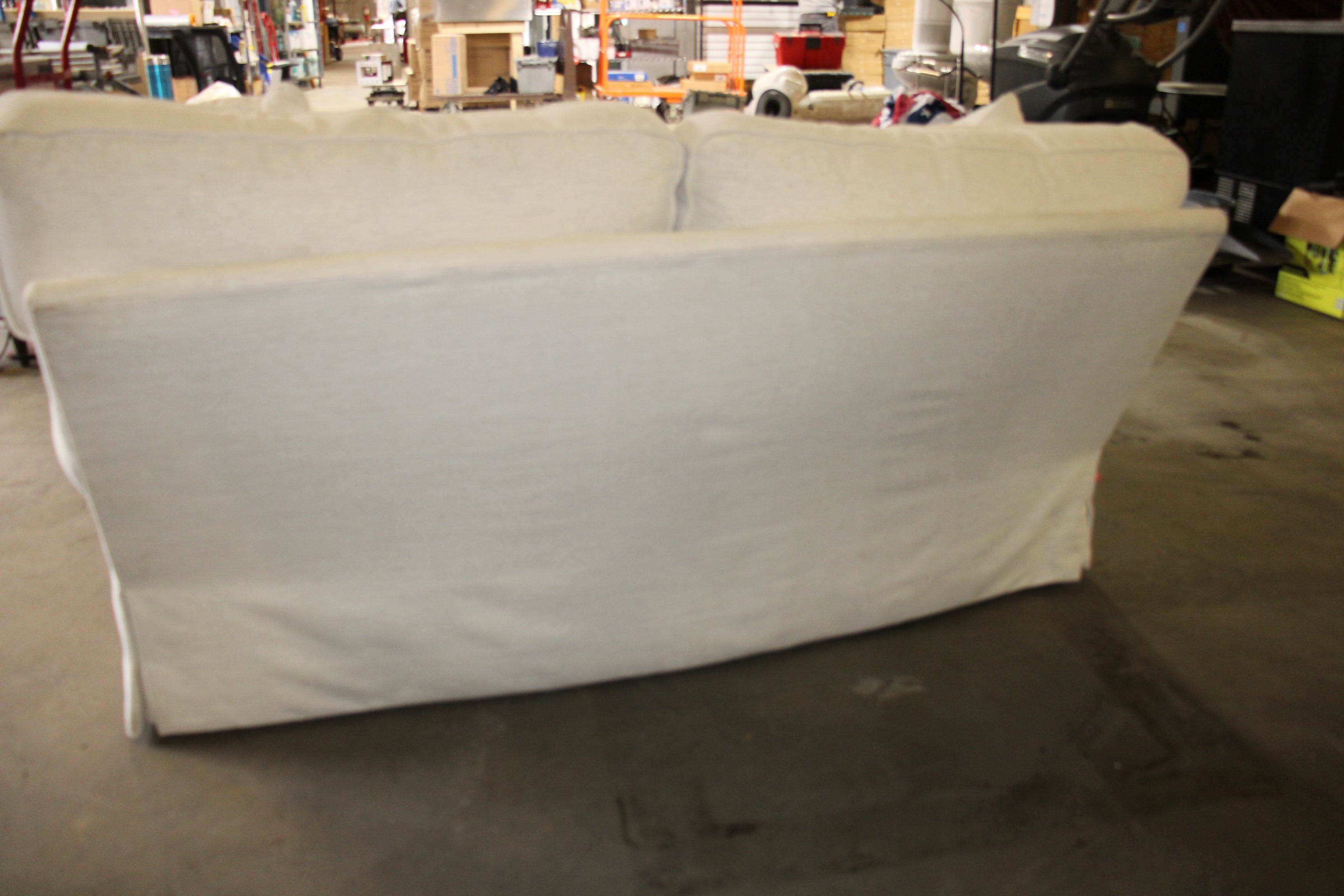 Beautiful Natural White Loveseat by Lee, Made in The USA