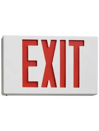 6 PACK - LED Exit Sign Navilite NXPB3RWH 120/277 Volt, Universal Mount