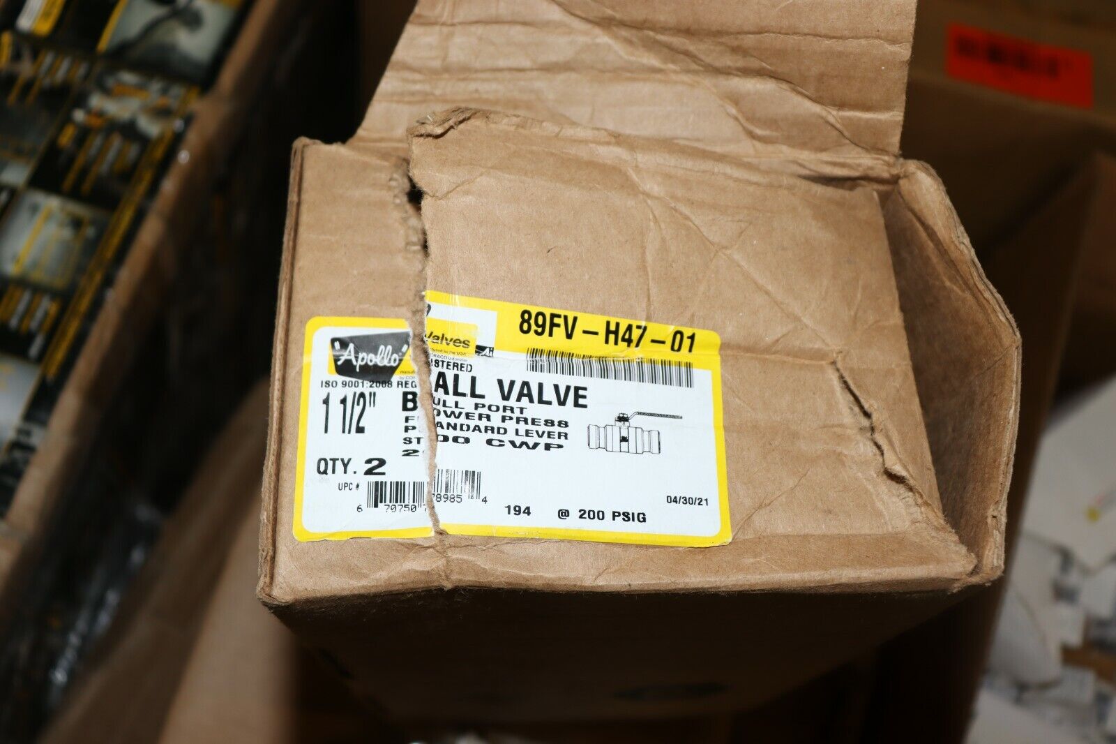 Ball Valve 1 1/2 Inch Carbon Steel Apollo 89FV-H47-01