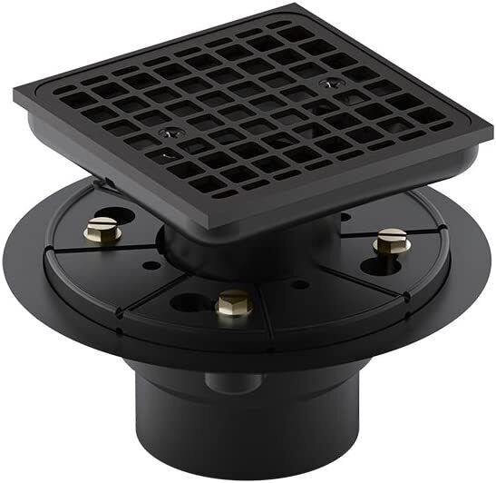 Shower Drain Tile-In Kohler Square Design K-9136-BL Matte Black