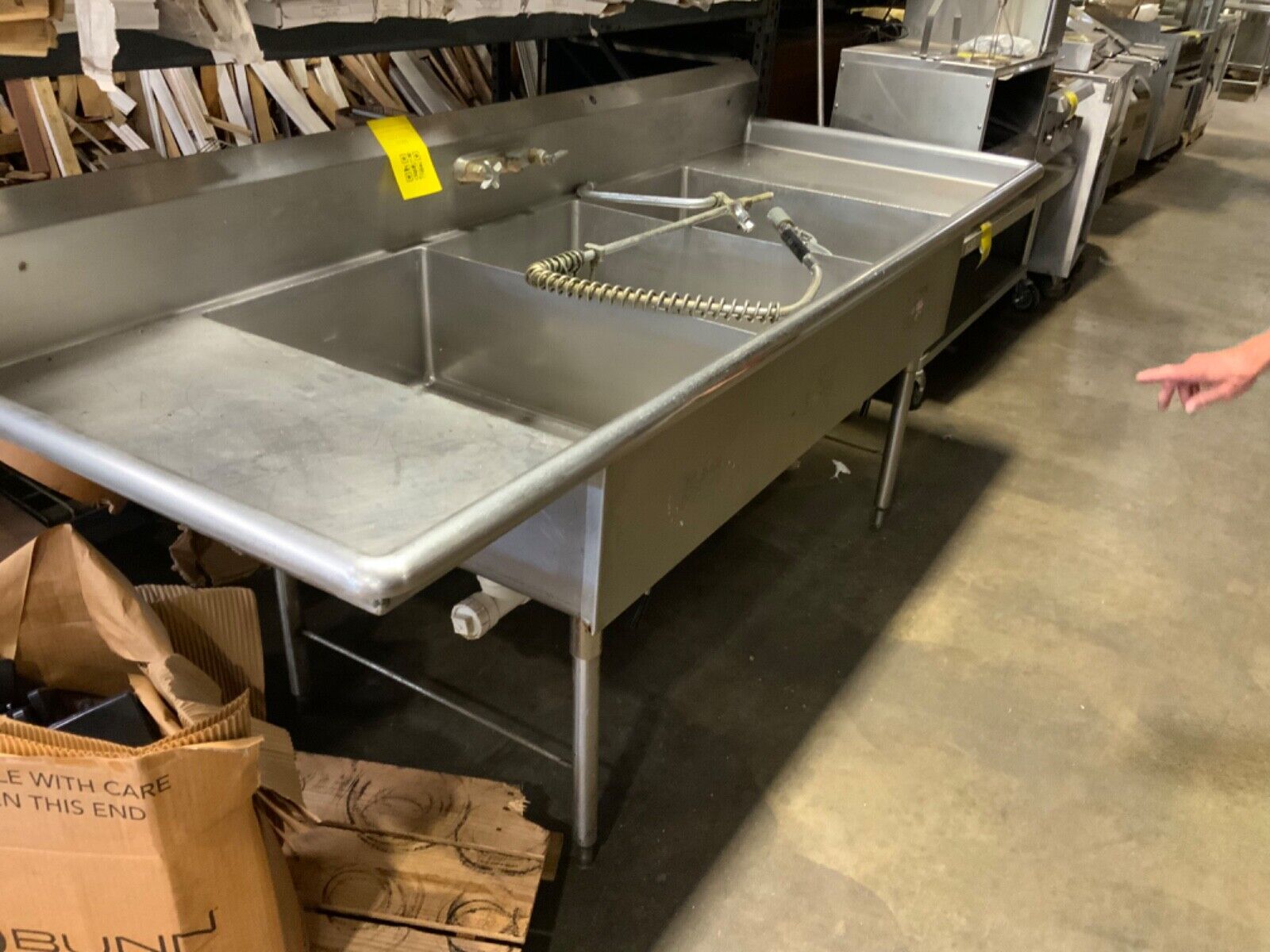 Restuarant Sink Commercial 3 Basin Stainless Steel Faucet Included